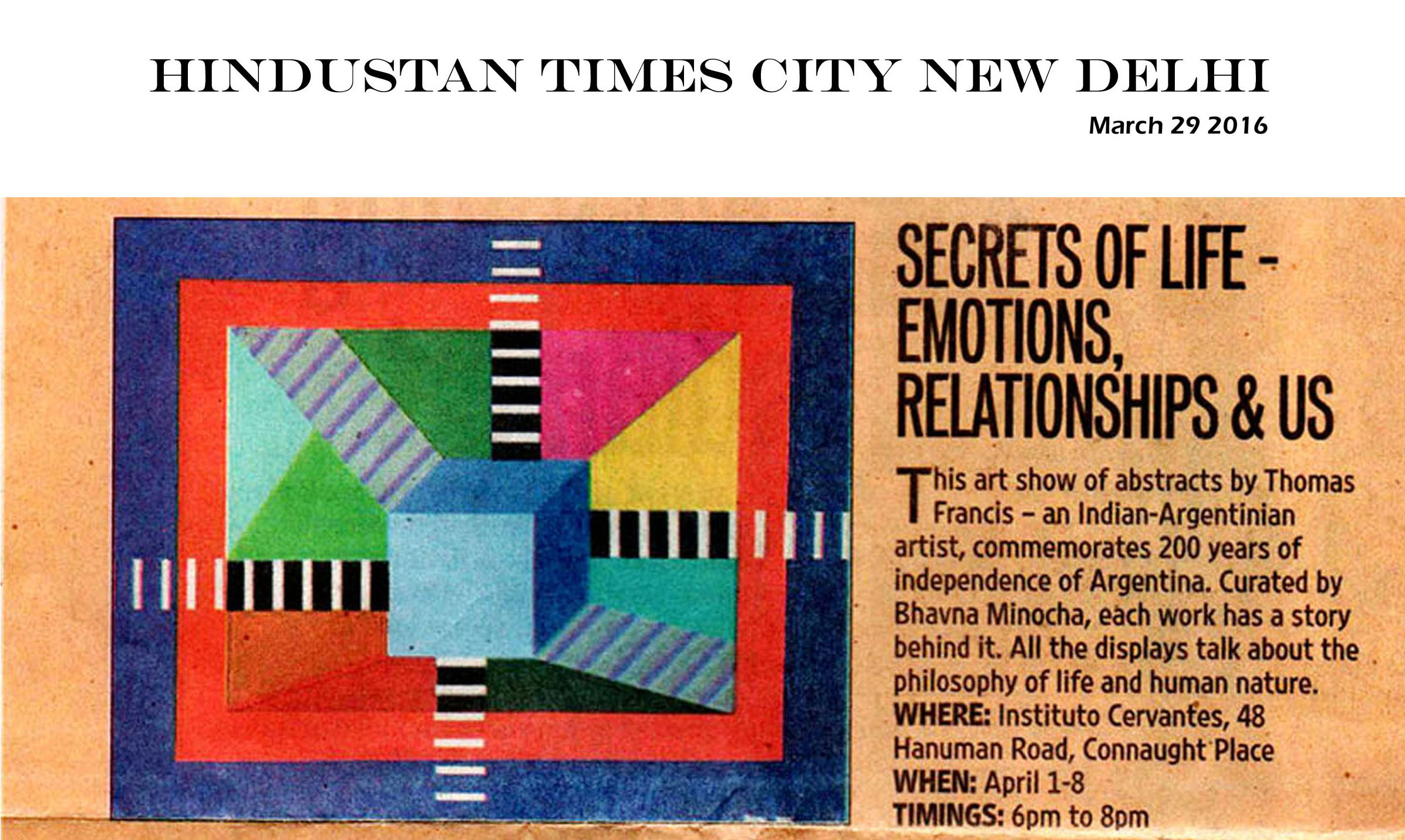 Hindustan Times - Secret of Life